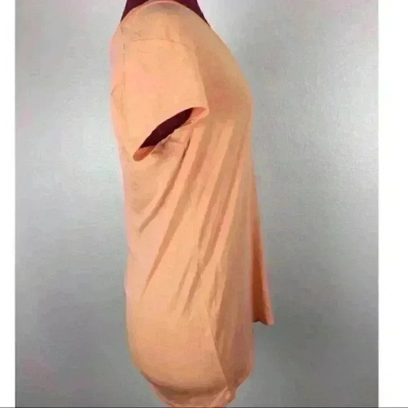 Merona Womens Top Orange Size Medium V Neck - Picture 4 of 9